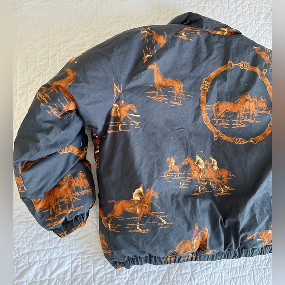 Ralph Lauren Down Filled Bomber Equestrian Jacket Vintage Puffer Horse- RARE - Picture 6 of 9